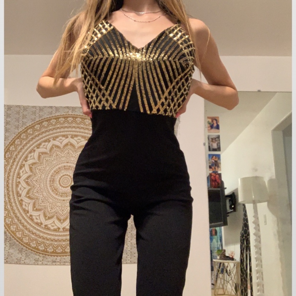 ✨Black & Gold Jumpsuit✨